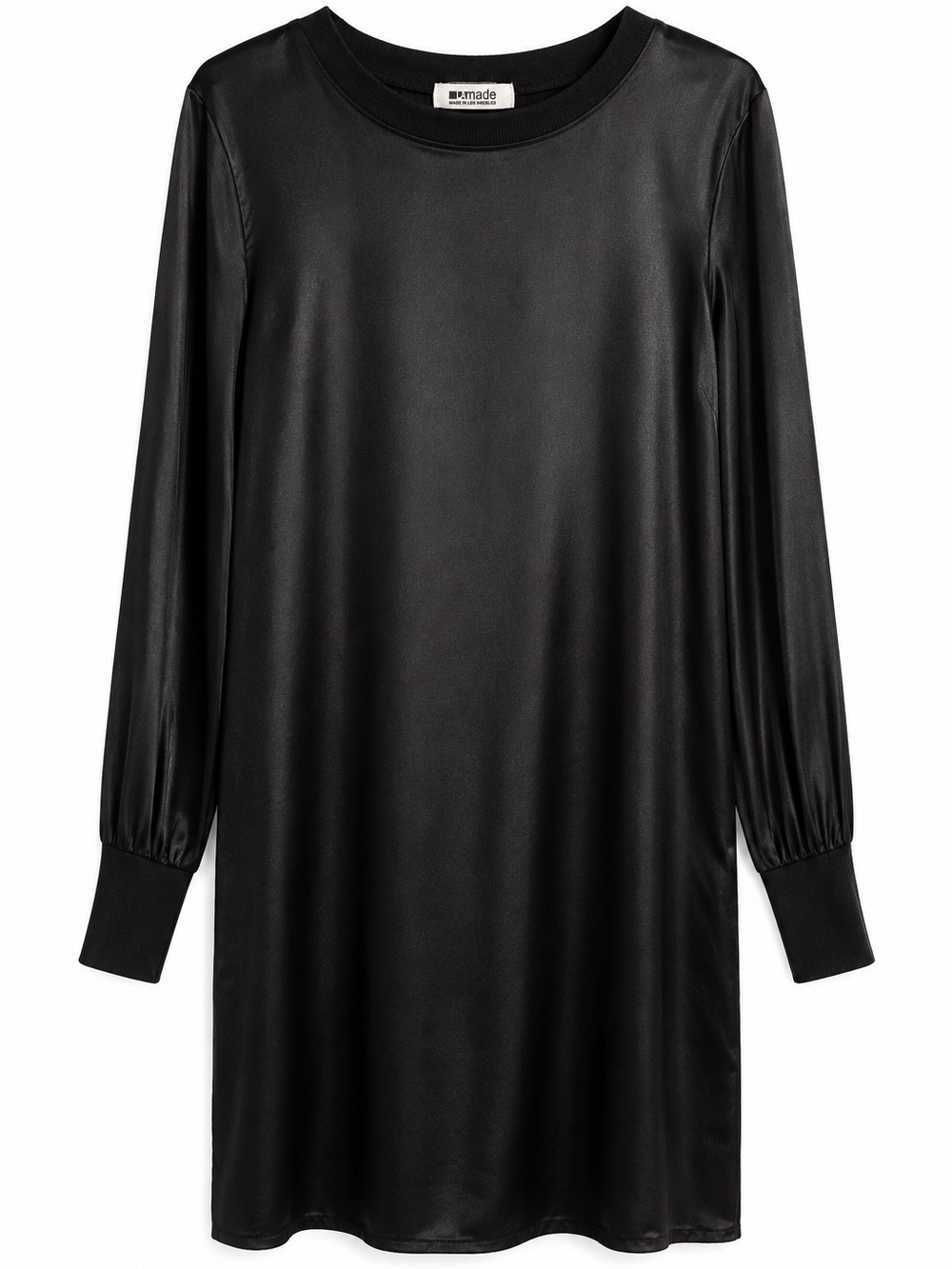LA Made Wells Silky Dress in Black size medium
